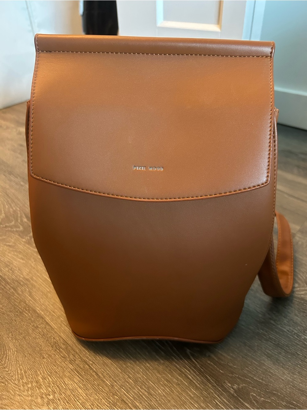 Pixie Mood Cognac Faux-Leather Backpack